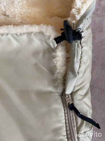 Конверт зимний Mansita mini из овчины бежевый