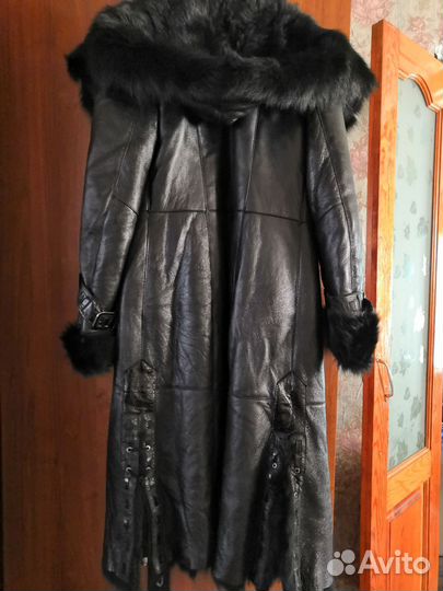 Дубленка натуральная женская 46 48 длинная