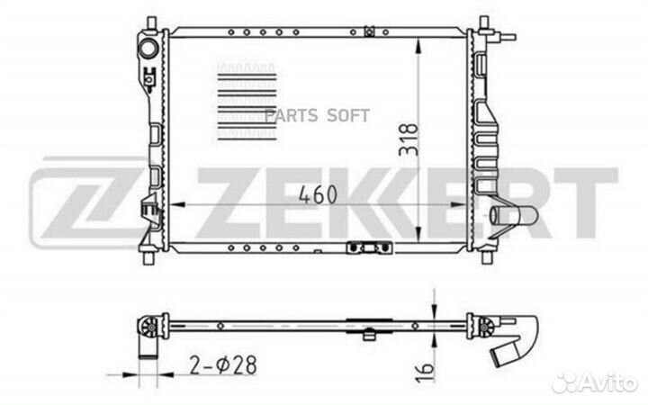 Радиатор охл. дв. Chevrolet Matiz (M200 M250) 05