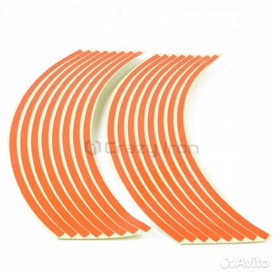 Наклейки на обод колеса мотоцикла crazy iron оран