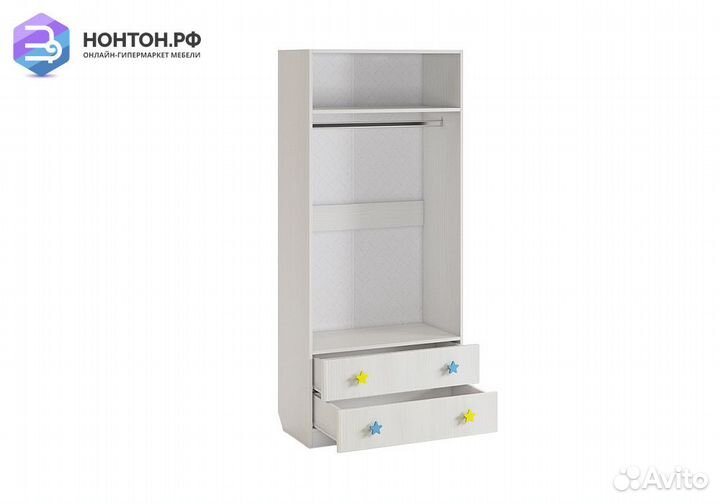 Шкаф двухстворчатый Чудо белый рамух