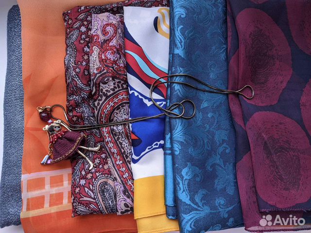 Платок/палантин/ натуральный шелк/шифон