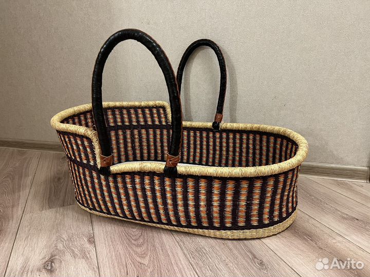 Детская плетеная корзина люлька