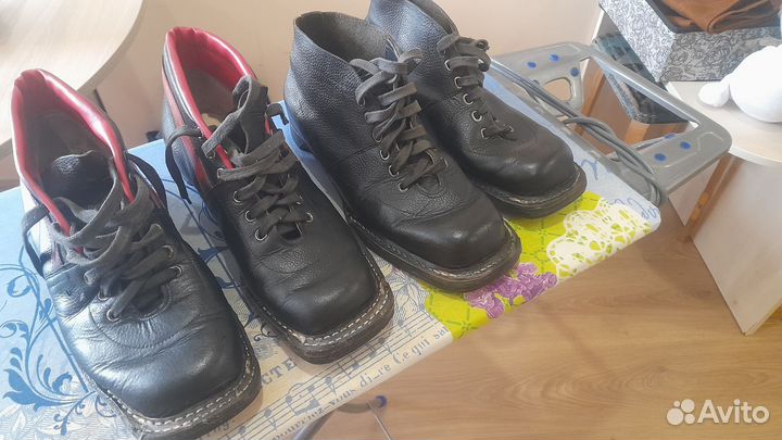 Кожаные Лыжные ботинки классические СССР