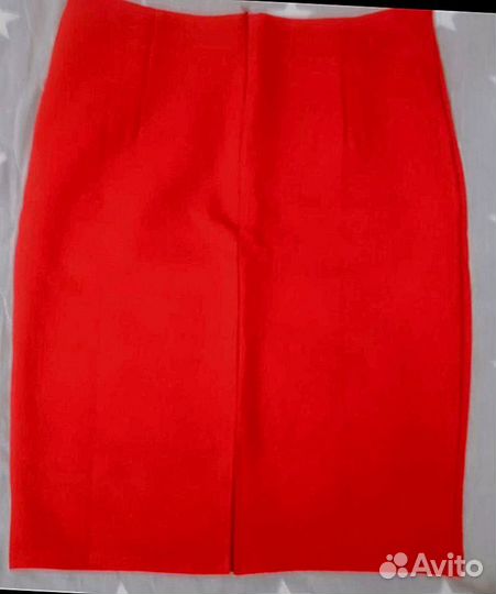 Юбка женская красная, размер 44, S, красная юбка