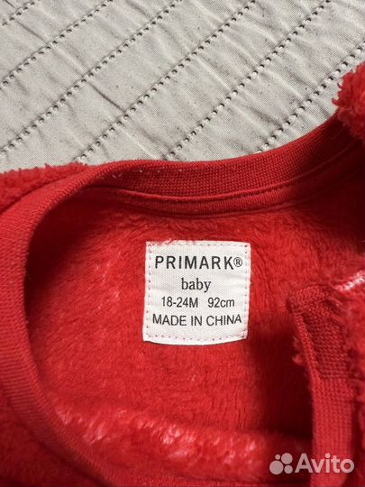 Плюшевый новогодний костюм Primark