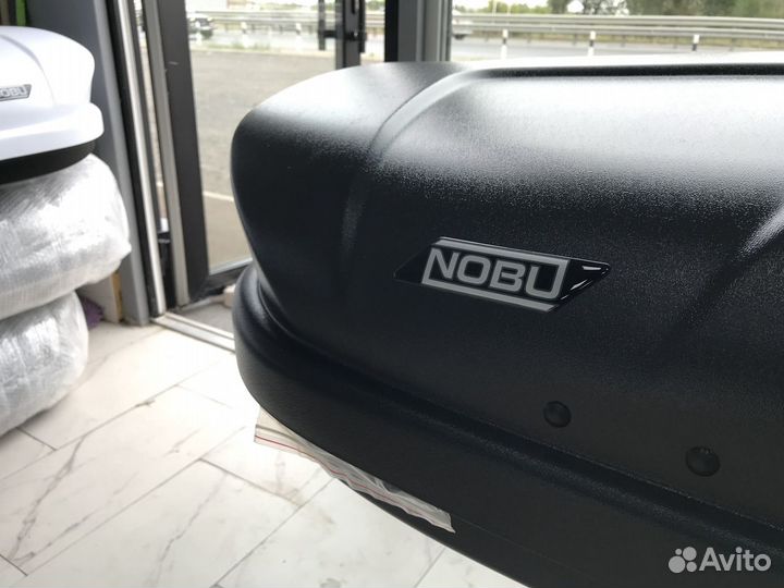 Автобокс на крышу Nobu (черный). С установкой