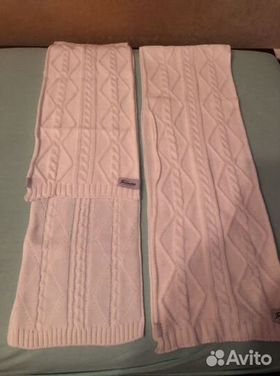 Шапка+шарфы (Беленькая)