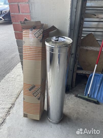 Сэндвич труба Ф 115х200, длина 1 м (304/0,8мм + не