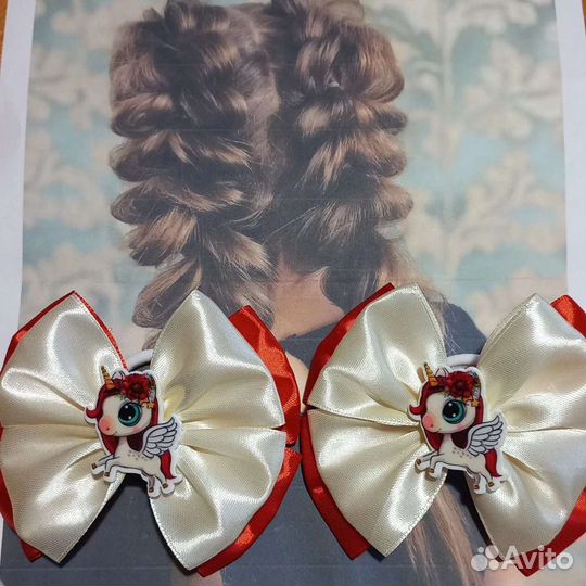 Бантики ручной работы для волос