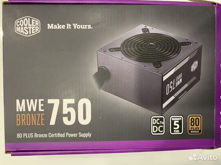 Продам блок питания Cooler Master MWE Bronze 750W