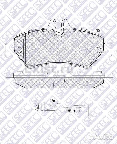Тормозные дисковые колодки задние Sprinter,Crafter