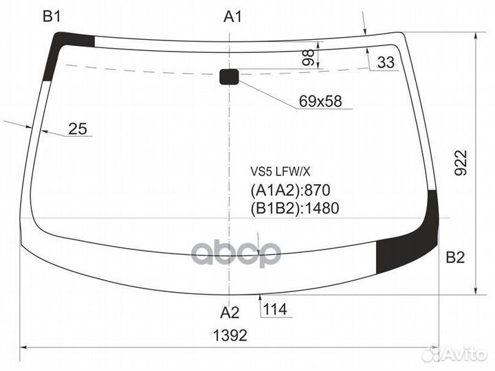 Стекло лобовое Infiniti G35 02-07 / Nissan Skyl