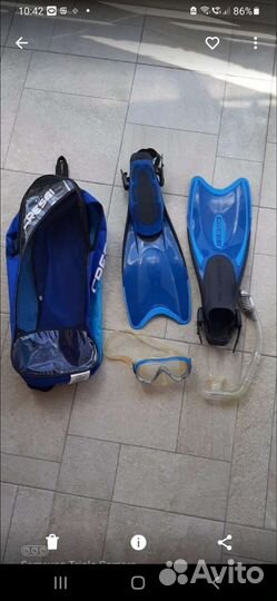 Гидрокостюм, ласты, маска, трубка детские