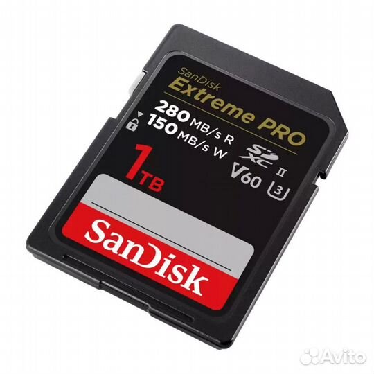 Карта памяти SanDisk Extreme Pro sdxc UHS-II V60 U3 280/150 MB/s 1TB (sdsdxep-1T00-GN4IN)