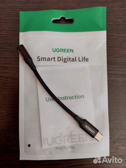 Переходник для наушников type-C ugreen чип DAC
