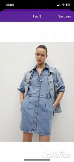 Джинсовое платье mango L