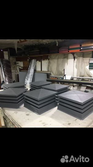 Колпаки на столбы забора Новочек