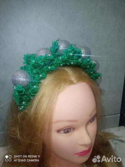 Новогодний ободок елочка