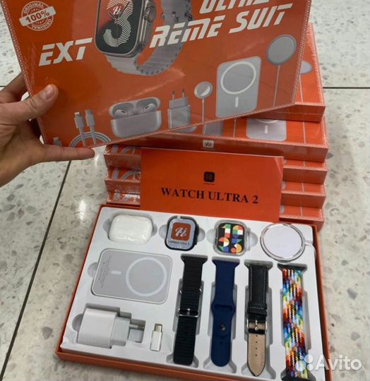 Часы SMART watch ultra 2 набор с наушниками 11в1