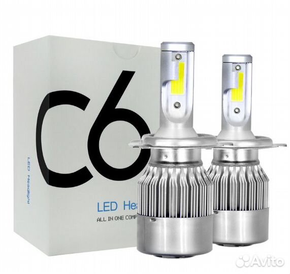 Светодиодные лампы C6 led h4 h1 h7 h11 h3