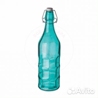 Бутылка синяя с крышкой, 1 л