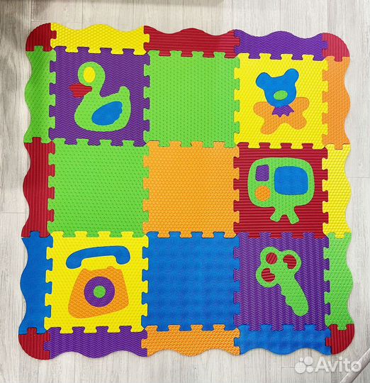 Детский игровой коврик пазл + акваковрик (водный)