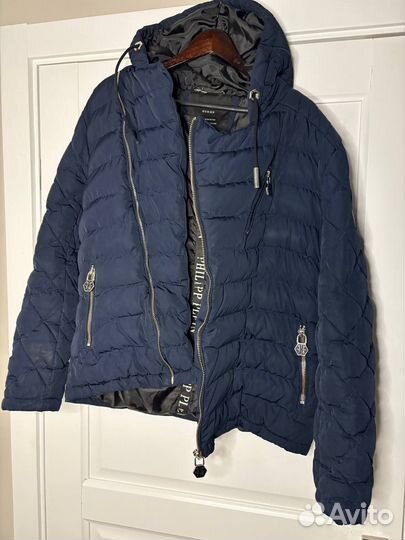 Philipp Plein Homme Blue Puffer Jacket Пуховик