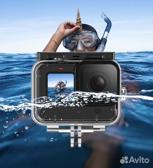 Водонепроницаемый чехол для GoPro до 45м + фильтры