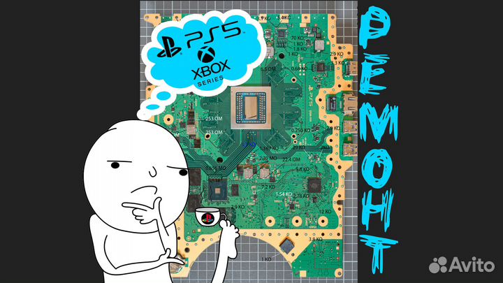 Ремонт приставок PS3 PS4 PS5 Xbox 360 One SE S X