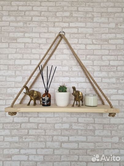 Полка подвесная настенная на канате