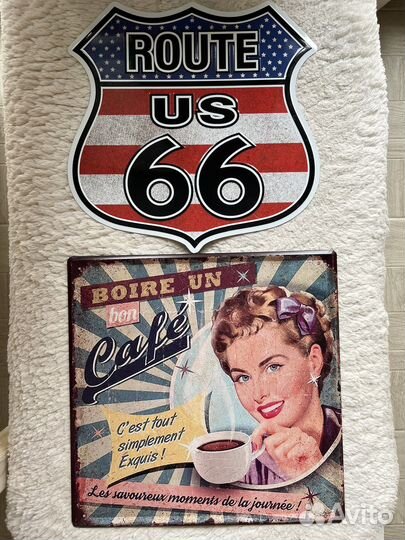 Панно постер ретро металл