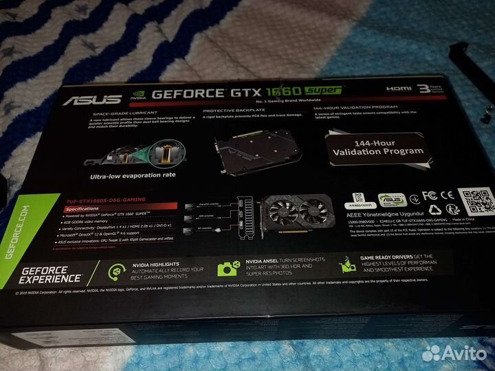 Видеокарта GTX 1660 super Asus Tuf Gaming (OC)