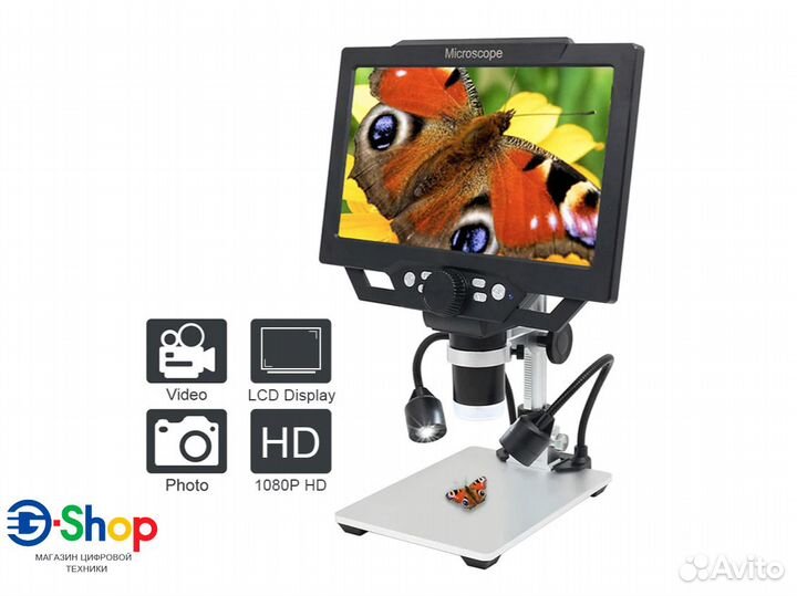 Цифровой Микроскоп с Монитором 12Mp 1200x 7