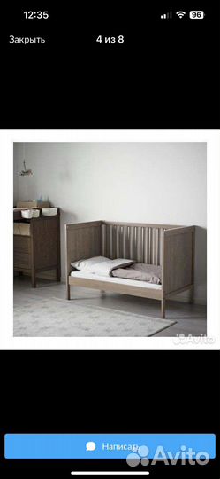 Детская Кровать с матрасом икеа IKEA