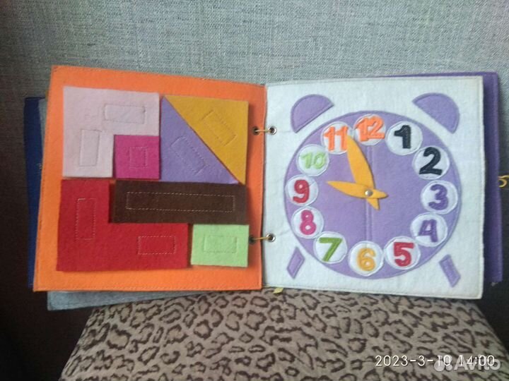 Развивающая книга из фетра
