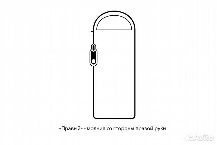 Мешок спальный 190х75 см правый ТК: +6C Синий