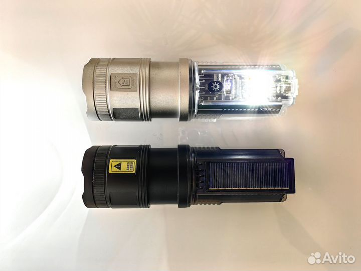 Мощный фонарь белый лазер солнечный