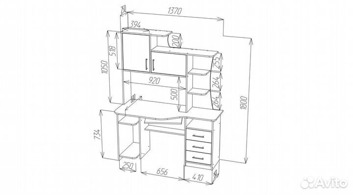 Компьютерный стол ск-19-22