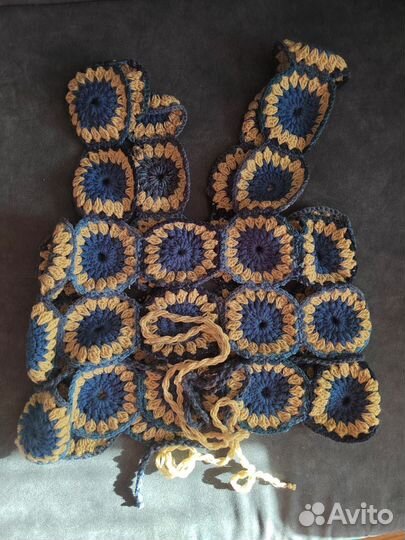 Жилетка ручная вязка (крючком)