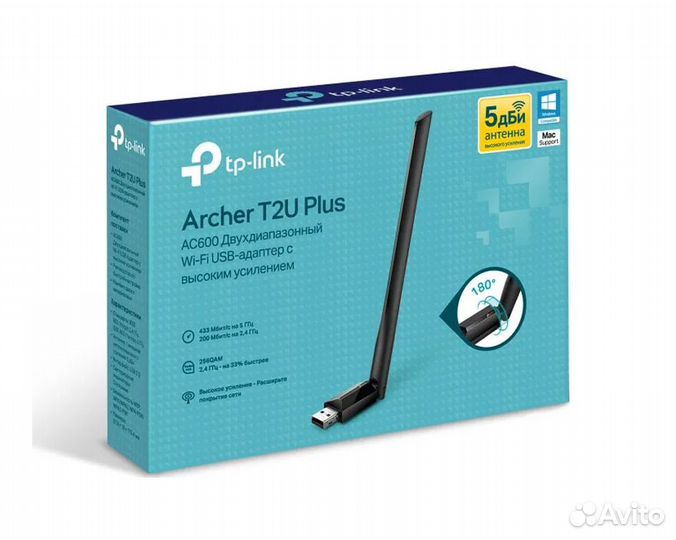 WiFi TP-Link Archer T2U Plus USB адаптер