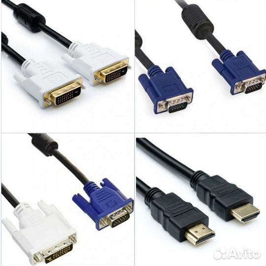 Кабель для монитора Dvi, Vga, Hdmi