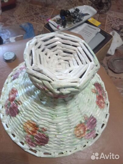 Конфетница фруктовница СССР ручная работа