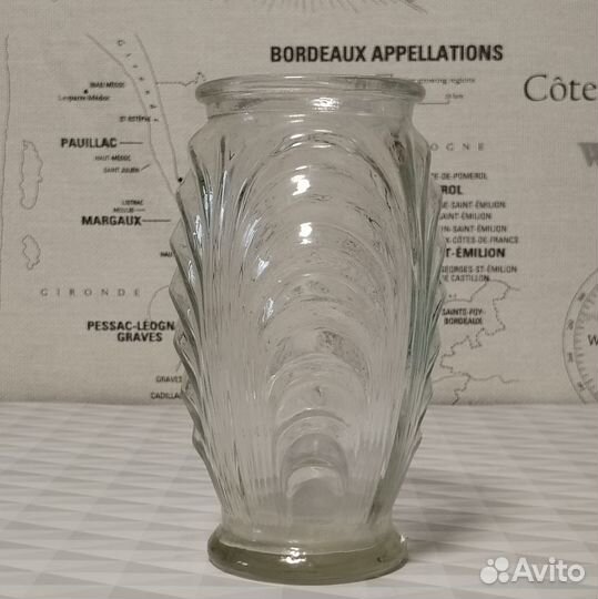 Ваза толстое стекло СССР