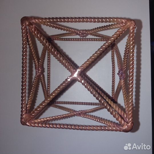 Куб Метатрона тензорный медный 74.6 мм