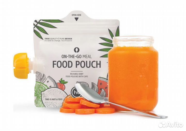 Пакеты для хранения детского питания 3 шт с ложкой