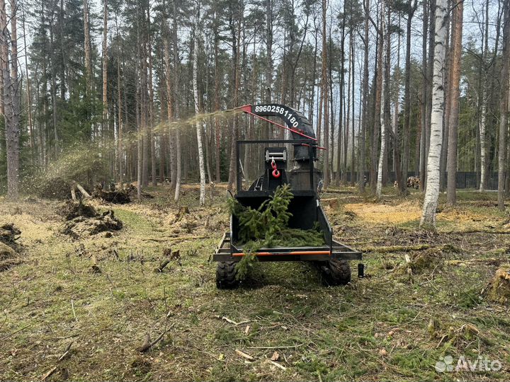 Мощный и быстрый измельчитель веток стволов кустов