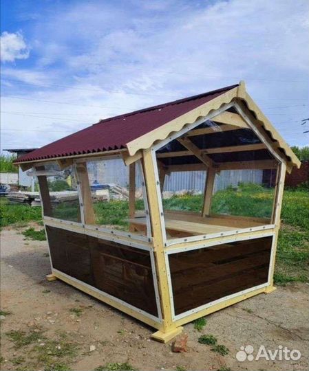 Беседка садовая на 10 человек Быстросборная