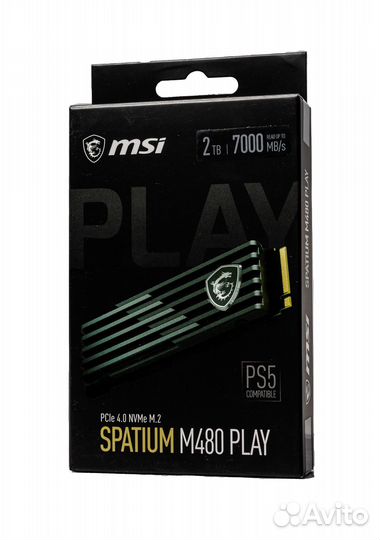 2 тб SSD M.2 накопитель MSI spatium M480 Play