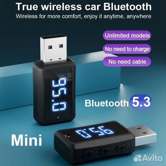 Bluetooth 5.3 Transmitter Receiver Handsfree Call